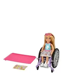 image of Barbie Chelsea Doll With Wheelchair And Ramp - Blonde