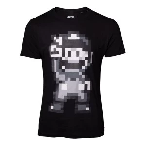 image of Nintendo - 16-Bit Mario Peace Mens X-Large T-Shirt - Black