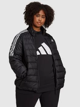 Image of Adidas Essentials Down Jacket - Plus Size, Black, Size 1X, Women
