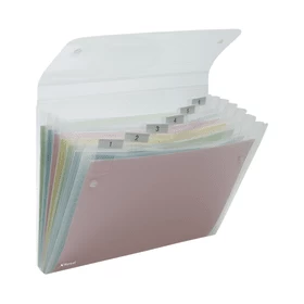 image of Rexel Ice Expanding File with 6 Pockets Clear