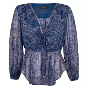 Image of Ted Baker Mildrid Tie Blouse - Blue