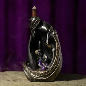 Image of Thai Buddha in Hand Backflow Incense Burner