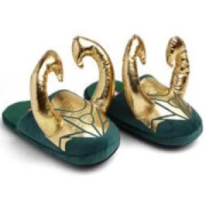 image of Marvel Loki Horned Slippers - L-XL