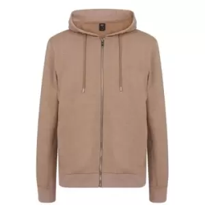 Image of Boss Seeger Fleece Hoodie - Brown