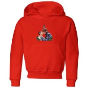Image of Star Wars Mistletoe Kiss Kids Christmas Hoodie - Red - 11-12 Years
