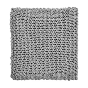 image of Nalu Nicole Scherzinger Akela Knitted Throw, Silver