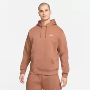 Image of Nike Nsw Club Hoody, Mineral Clay/Mineral Clay/White, Male, Hoodies, BV2654-215