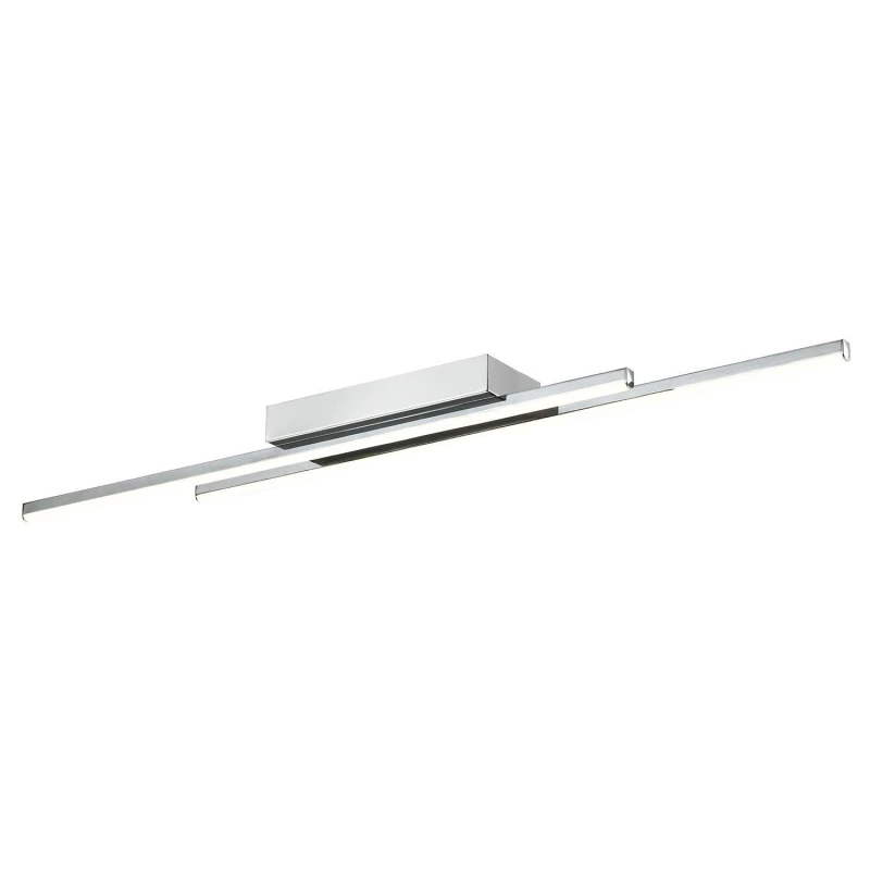Image of Happy Homewares Designer Metal Kitchen LED 89cm Ceiling Light Fitting in Silver Silver Unisex