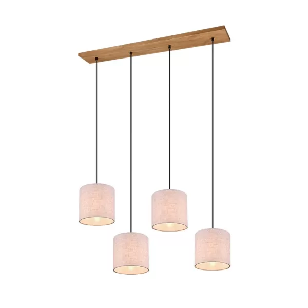 Image of Elmau Vintage 4 Light Bar Pendant Ceiling Light Nickel antique