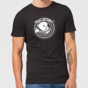 Image of Looney Tunes That's All Folks Porky Pig Mens T-Shirt - Black - XL