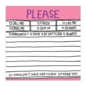 Image of Please Hand-Lettered Sticky Note