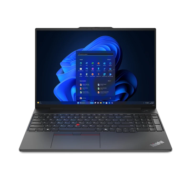 Image of Lenovo ThinkPad E16 Gen 2 Laptop, Intel Core Ultra 5 125U, 16GB DDR4, 256GB SSD, 16" WUXGA IPS, Intel Arc, Windows 11 Pro 21MA001WUK