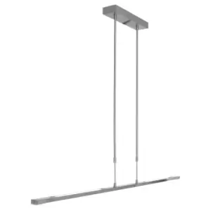 Image of Zelena LED Integrated Pendant Ceiling Light Light Steel Brushed, Plastic Matt