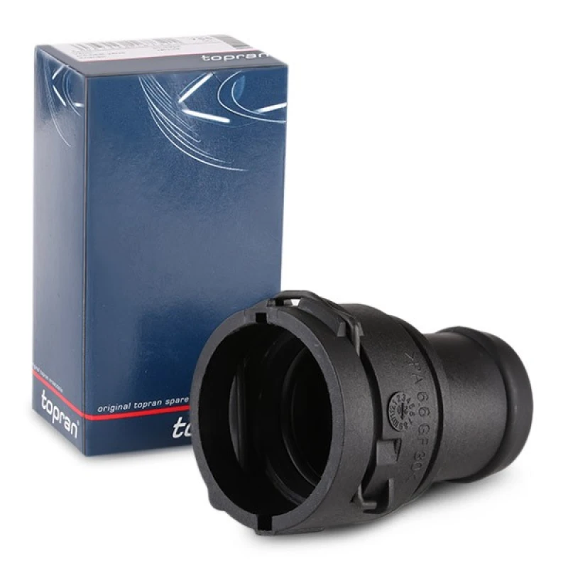 Image of TOPRAN 111 245 Coolant Flange EHVP with gasket/seal, with clip, GRP (Glass fibre Reinforced Plastic) GRP (Glass fibre Reinforced Plastic) Coolant Flan