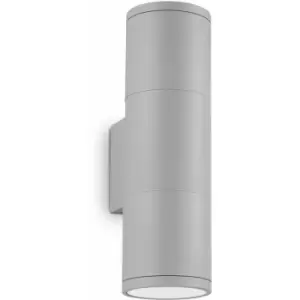 image of Gray wall light GUN 2 aluminum bulbs