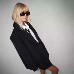 image of Missguided Boyfriend Oversized Blazer Coat - Black