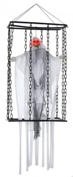 Image of Ghost in Cage Animated Decoration