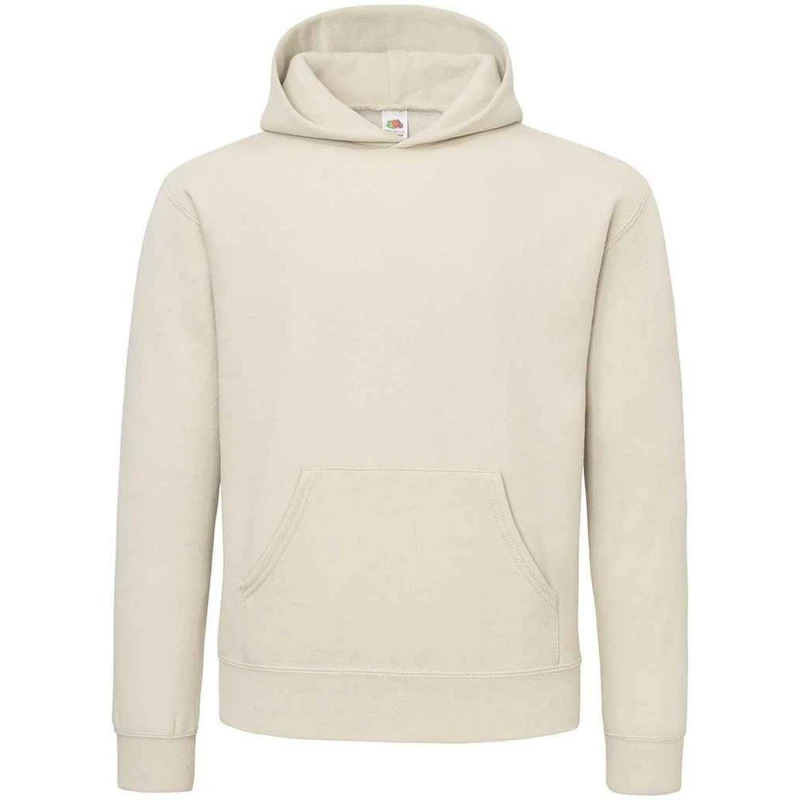 Image of Fruit Of The Loom Fruit of the Loom Men Cotton Hoodie in Light Brown Size: Small Light Brown S Male 5063693918545