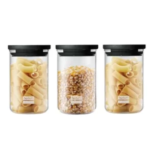 image of Bodum Yohki Storage Jar Set, 0.6L, 3pc, Black