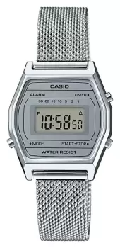 Image of Casio LA690WEM-7EF Vintage Stainless Steel Milanese Mesh Watch