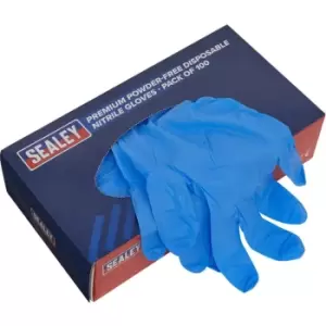 image of 100 PACK Premium Disposable Nitrile Gloves - Extra Large - Powder Free - Durable