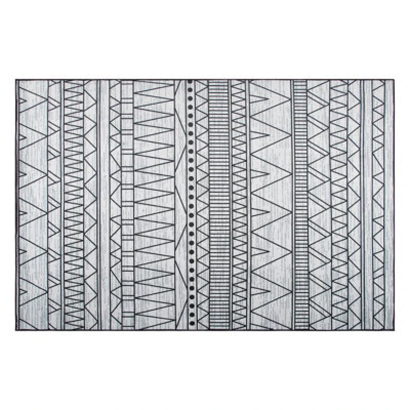 Image of Beliani Rug Keban Black 140 X 200 Cm