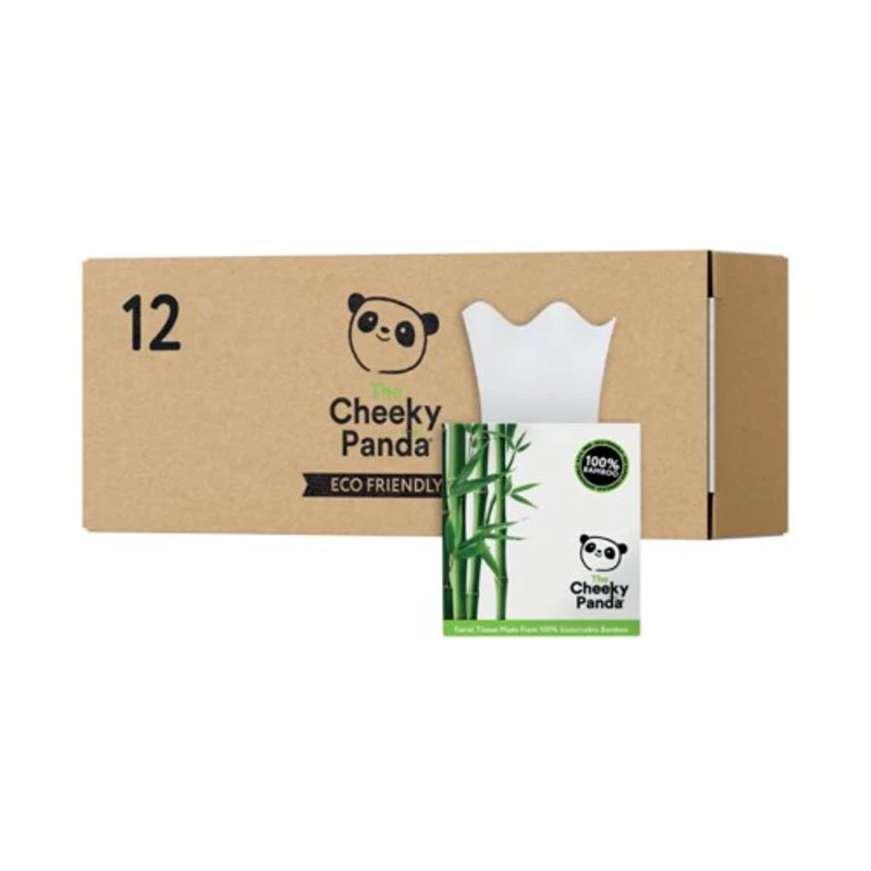 Image of Cheeky Panda Facial Tissues Cube 56 Sheets Pack of 12 1103040