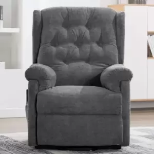 image of Barnsley dual rise fabric recliner charcoal