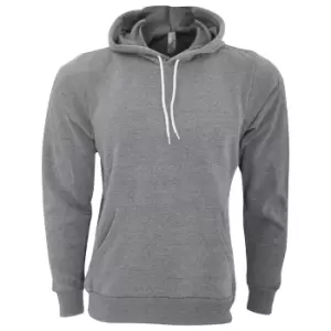 image of Bella + Canvas Unisex Pullover Polycotton Fleece Hooded Sweatshirt / Hoodie (XL) (Heather Grey)