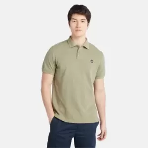 Image of Timberland Millers River Pique Polo Shirt For Men In Green Green, Size L