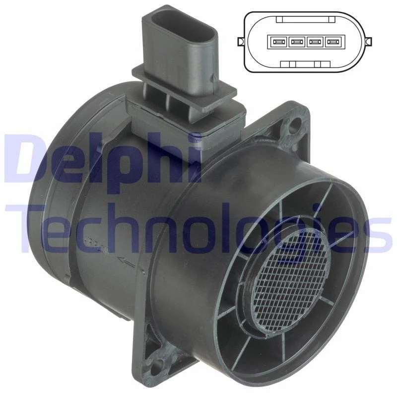 Image of DELPHI Mass air flow sensor DELPHI AF10365-12B1