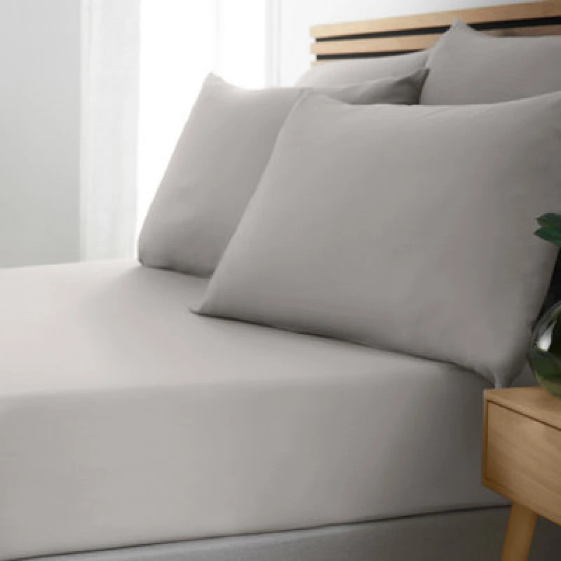 Image of Catherine Lansfield Catherine Lansfield 'So Soft Easy Iron' Fitted Sheet in Grey Size: King Fitted Grey King Fitted Unisex 5057681138237