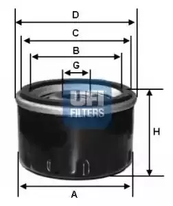 image of UFI 23.243.00 Oil Filter Oil Spin-On