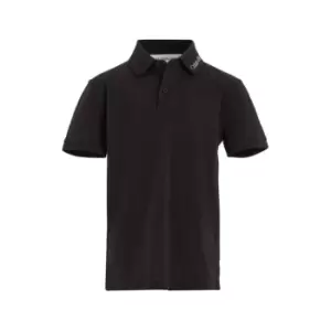 Calvin Klein Jeans Intarsia Logo Pique Polo - Black