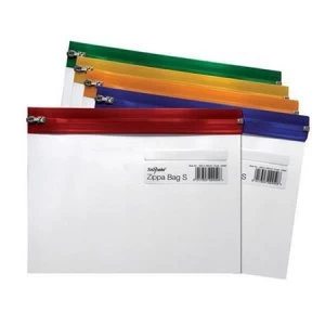 image of Snopake Zippa-Bag S A5 Zipped Folder Assorted Colours Pack of 25 Folders