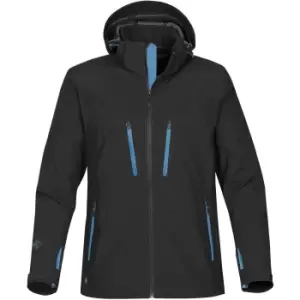 image of Stormtech Mens Patrol Softshell Jacket (M) (Black/Electric Blue)