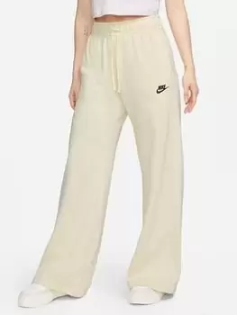 Image of Nike Nsw Club Wide Jogger, Cream, Size L, Women