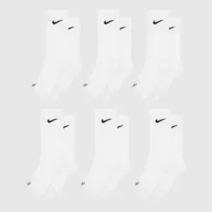 image of Nike White & Black Crew Socks 6 Pack