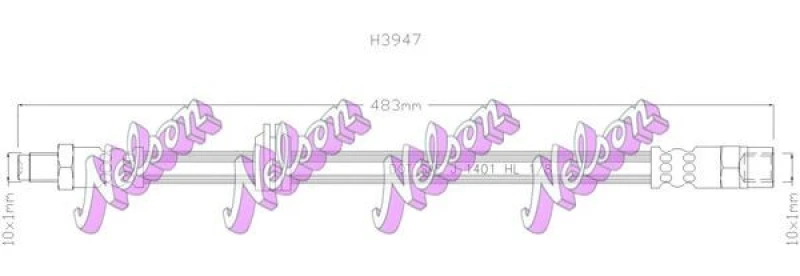 Image of Brake hose KAWE H3947