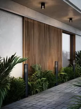 Image of Aludra 95 Garden Light Black Aluminium Outdoor Dimmable Decorative Lamp (H) 95cm