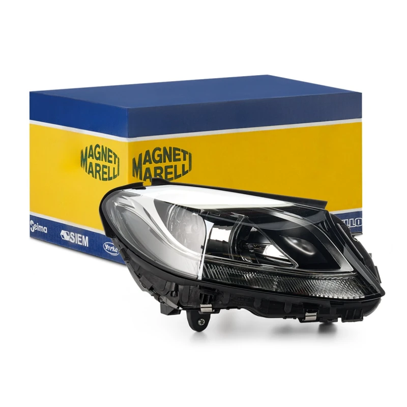 Image of MAGNETI MARELLI 710301284204 Headlights PWY24W, without LED control unit for daytime running-/position ligh, Right, with bulbs, Halogen Headlight (25