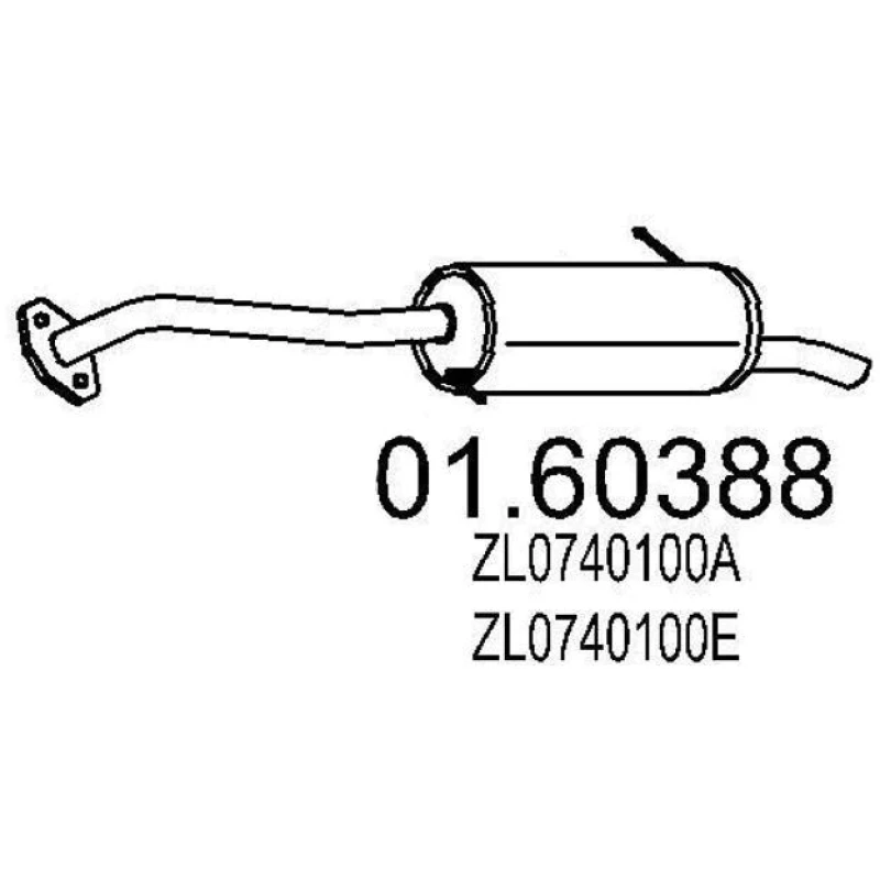 Image of MTS 01.60388 Rear silencer End Silencer (3437)