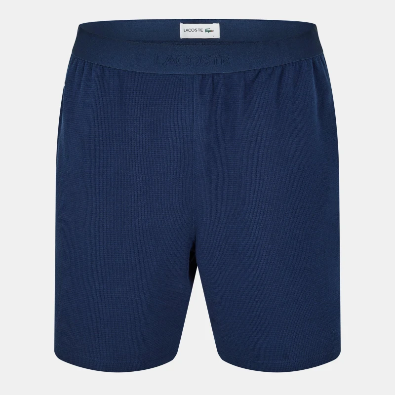 Image of Lacoste Mens Waffle Pyjama Shorts Navy 166 male M