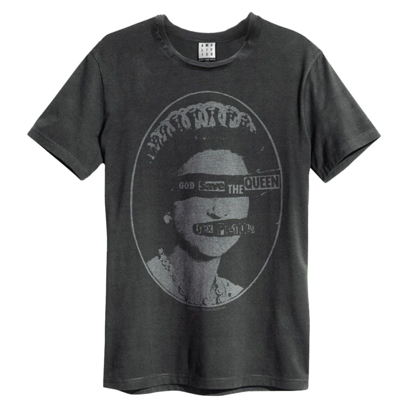 Image of Amplified Amplified Men Queen Sex Pistols T-Shirt in Charcoal Size: Small Charcoal S Male 5063238193451
