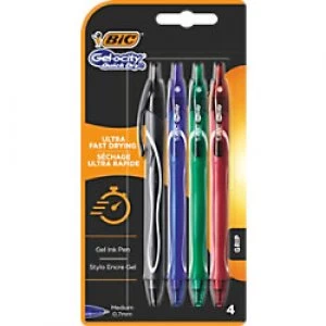 image of BIC Quick Dry Gel Pens 0.3mm Pack of 4