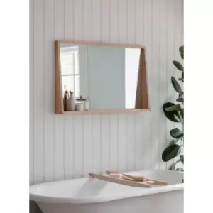 image of Garden Trading - Indoor Southbourne Wall Shelf Halway Mirror 100x60cm Beech Wood