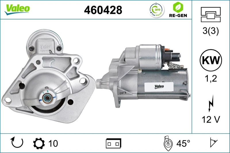 Image of Starter motor VALEO 460428