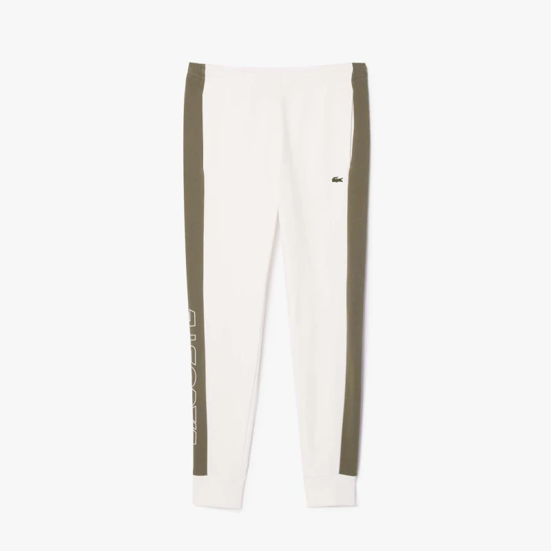 Image of Lacoste Colour Block Sweatpants Cream male XS