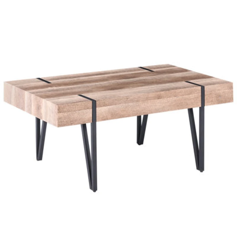 Image of Beliani Industrial Coffee Table Adena Dark Brown