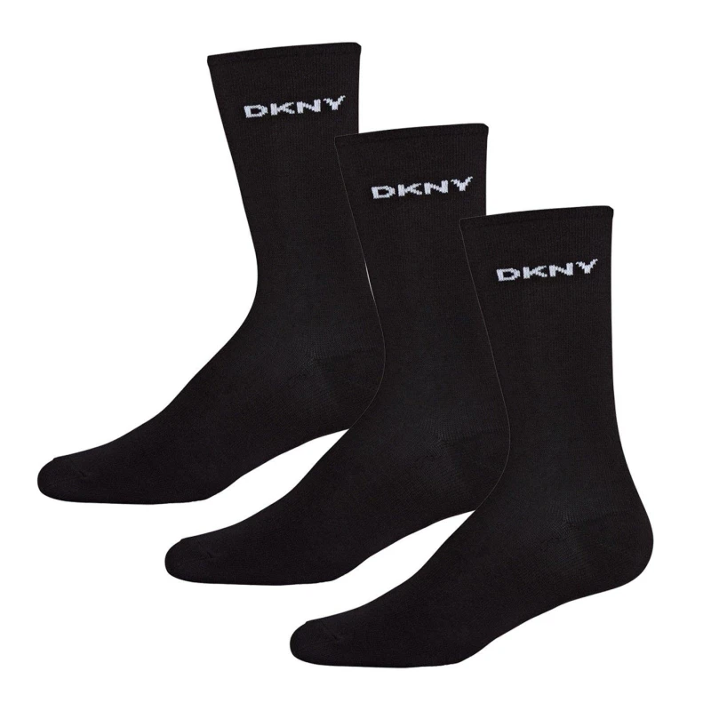 Image of DKNY Paige Sock 3pack Womens - Black 4 -8